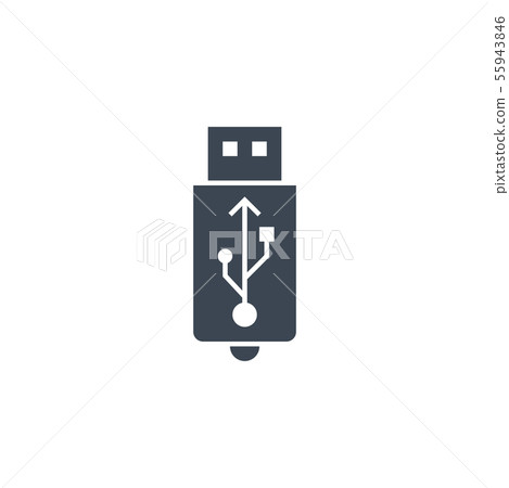 USB related vector glyph icon. USB related vector glyph icon. 55943846