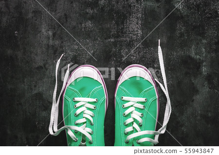 blue-cyan-green-turquoise sneakers with untied blue-cyan-green-turquoise sneakers with untied 55943847