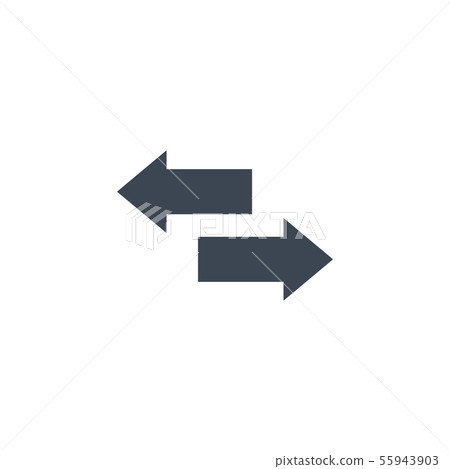 Arows related vector glyph icon. Arows related vector glyph icon. 55943903