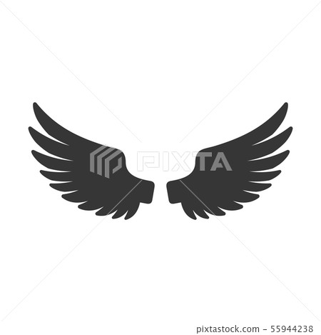Wing Icon. Bird Logo on White Background. Vector Wing Icon. Bird Logo on White Background. Vector 55944238