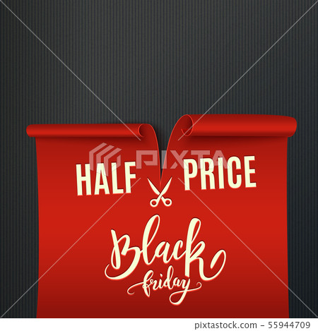 Half price Black Friday sale discount, realistic 55944709