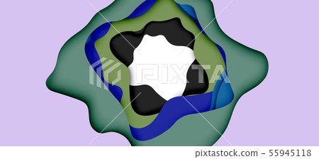 Abstract geometric pattern. 3d paper layers cut out colorful wave background. Origami cut out Abstract geometric pattern. 3d paper layers cut out colorful wave background. Origami cut out 55945118