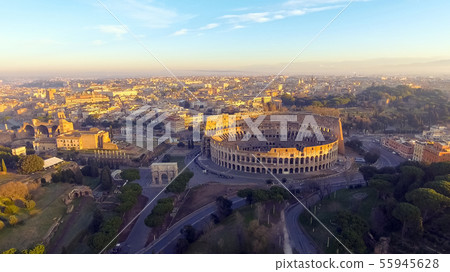 The Colosseum or Coliseum, Flavian Amphitheatre in Rome, Italy The Colosseum or Coliseum, Flavian Amphitheatre in Rome, Italy 55945628