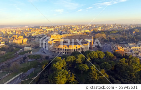 The Colosseum or Coliseum, Flavian Amphitheatre in Rome, Italy 55945631