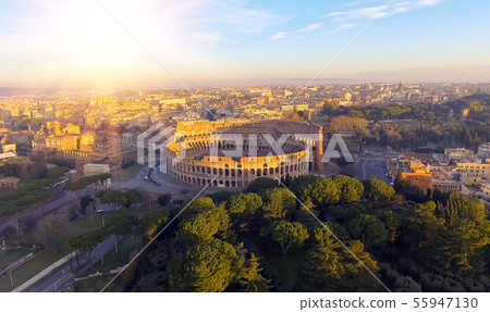 The Colosseum or Coliseum, Flavian Amphitheatre in Rome, Italy The Colosseum or Coliseum, Flavian Amphitheatre in Rome, Italy 55947130