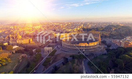 The Colosseum or Coliseum, Flavian Amphitheatre in Rome, Italy 55947132
