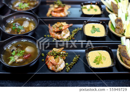 Prepare set for Thai food in dinner individual 55949729