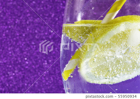 soda on shiny purple 55950934