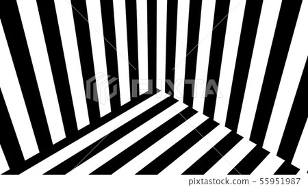 Black and white stripes. Computer generated abstract background, 3D render 55951987