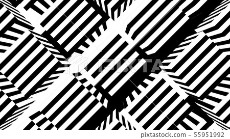 Black and white stripes. Computer generated abstract background, 3D render Black and white stripes. Computer generated abstract background, 3D render 55951992