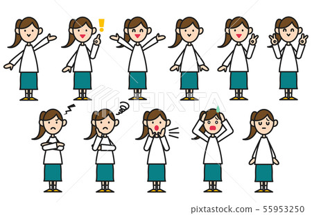 各種姿勢的女性 各種姿勢的女性 55953250