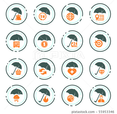 Insurance icons set Insurance icons set 55953346