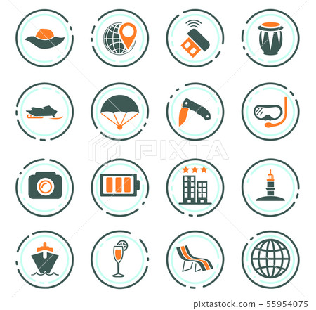 Travel icons set 55954075