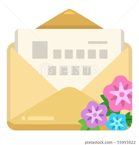Illustration of letter (letter, stationery, envelope, mail) 55955022