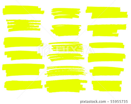 Vector highlighter brush lines. Hand drawing. 55955735