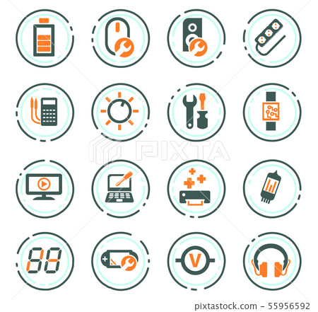 Electronic repair icons set 55956592