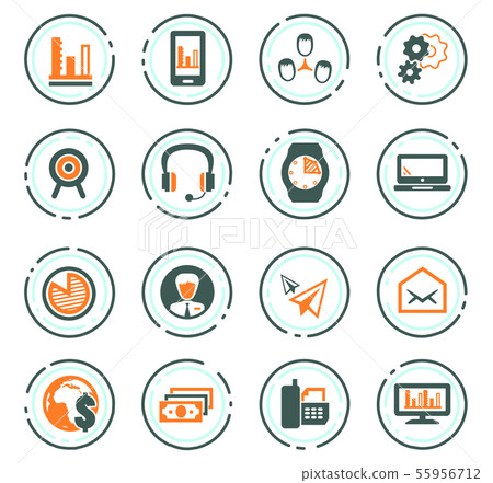 Business management and human resources icons set Business management and human resources icons set 55956712