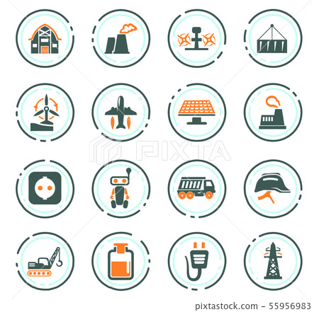 Industry icons set Industry icons set 55956983