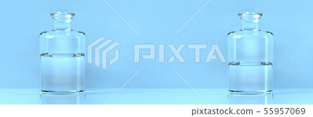 CG和橫幅的試劑瓶插圖 55957069