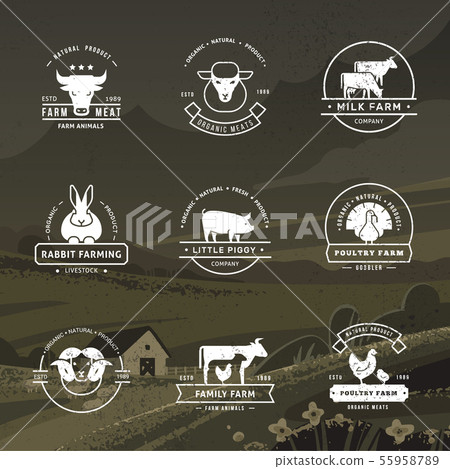 A large collection of vector logos for farmers, grocery stores and other industries. A large collection of vector logos for farmers, grocery stores and other industries. 55958789