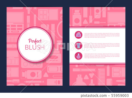 Vector card, flyer, brochure template for beauty brand Vector card, flyer, brochure template for beauty brand 55959003