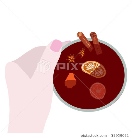 Female hand holding cup of espresso. Female hand holding cup of espresso. 55959021