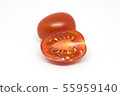 Red tomato isolated on white background, close-up 55959140