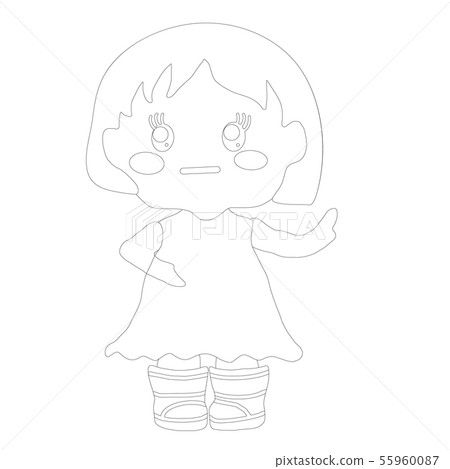 Baby doll party invitation template  55960087