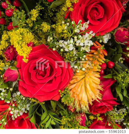 Beautiful flowers background for wedding scene 55961013