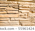 Orange ruined brick wall photo background 55961424