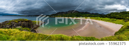Sand Beach With Golf Course At Gairloch Scotland 55962375