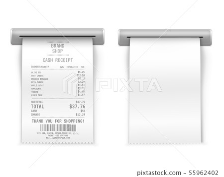 Download Sales printed receipt vector mockup - Stock Illustration 55962402 - PIXTA