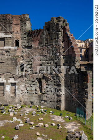 Ancient ruins of the Forum of Augustus in Rome 55962623