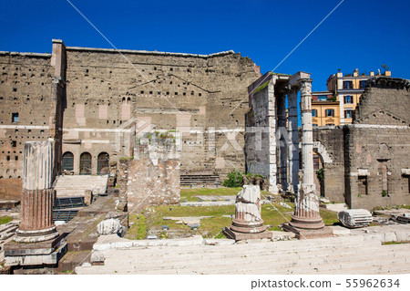 Ancient ruins of the Forum of Augustus in Rome Ancient ruins of the Forum of Augustus in Rome 55962634