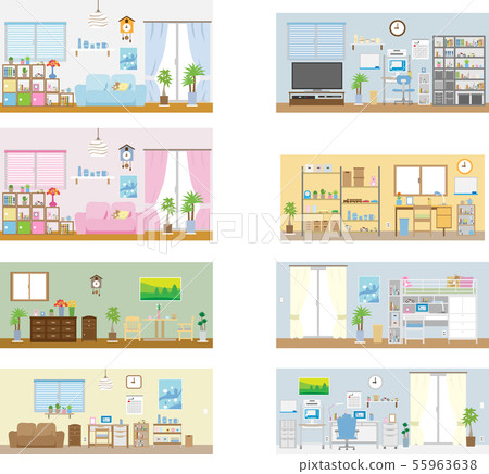 Room Summary Set - Stock Illustration [55963638] - PIXTA