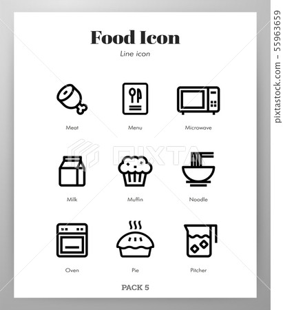 Food icons Line pack 55963659