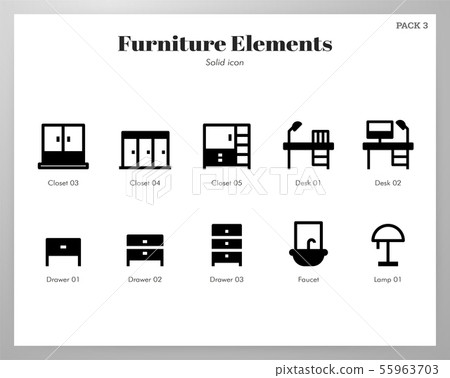Furniture elements Solid pack Furniture elements Solid pack 55963703