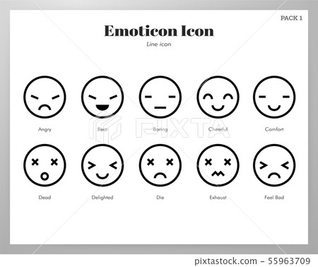 Emoticon icons Line pack Emoticon icons Line pack 55963709