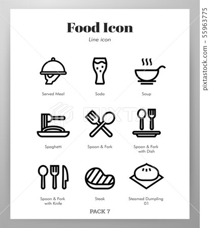 Food icons Line pack Food icons Line pack 55963775
