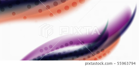 Trendy abstract wave blur pattern, multicolored lines on white background for wallpaper design Trendy abstract wave blur pattern, multicolored lines on white background for wallpaper design 55963794
