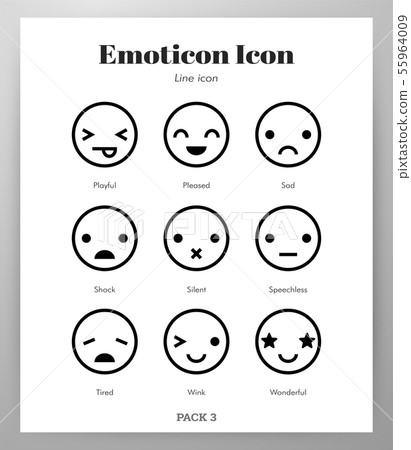 Emoticon icons Line pack 55964009