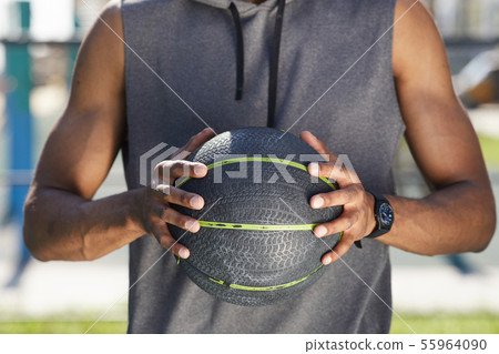 African Basketball Player Closeup African Basketball Player Closeup 55964090