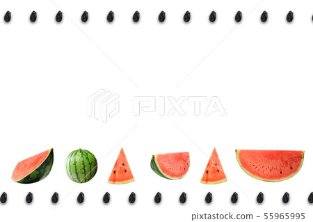 Watermelon and seeds (copy space) (summer image) Watermelon and seeds (copy space) (summer image) 55965995