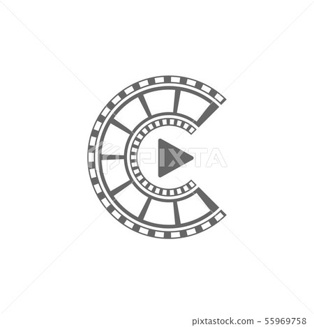 Film strip Cinema strip roll  blank slide frame  55969758