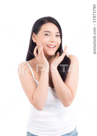 Portrait of beautiful woman asian makeup Portrait of beautiful woman asian makeup 55973790