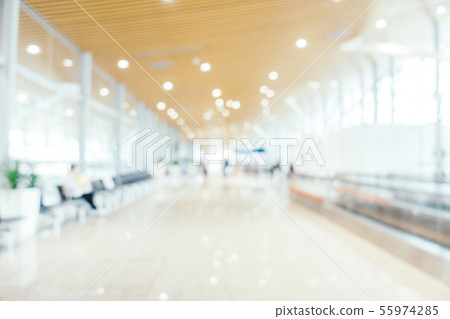 Abstract blur and defocused airport passenger terminal for transportation interior Abstract blur and defocused airport passenger terminal for transportation interior 55974285