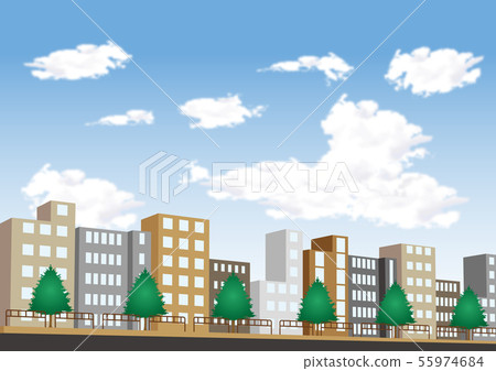 Building noon - Stock Illustration [55974684] - PIXTA