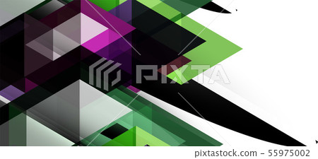 Abstract concept triangle graphic element. Technology background. Banner, poster template 55975002