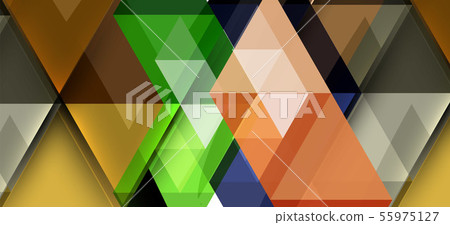 Colorful repeating triangles modern geometric in contemporary style on white background. Abstract 55975127