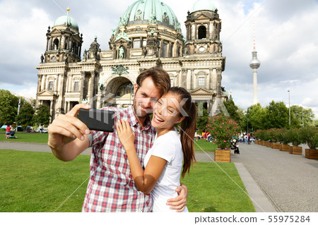 Berlin Germany travel couple selfie self portrait Berlin Germany travel couple selfie self portrait 55975284